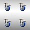 Service Caster 4 Inch 316SS Blue Polyurethane Swivel Top Plate Caster Set Total Lock Brake SCC SCC-SS316TTL20S414-PPUB-BLUE-4 - alternate 1